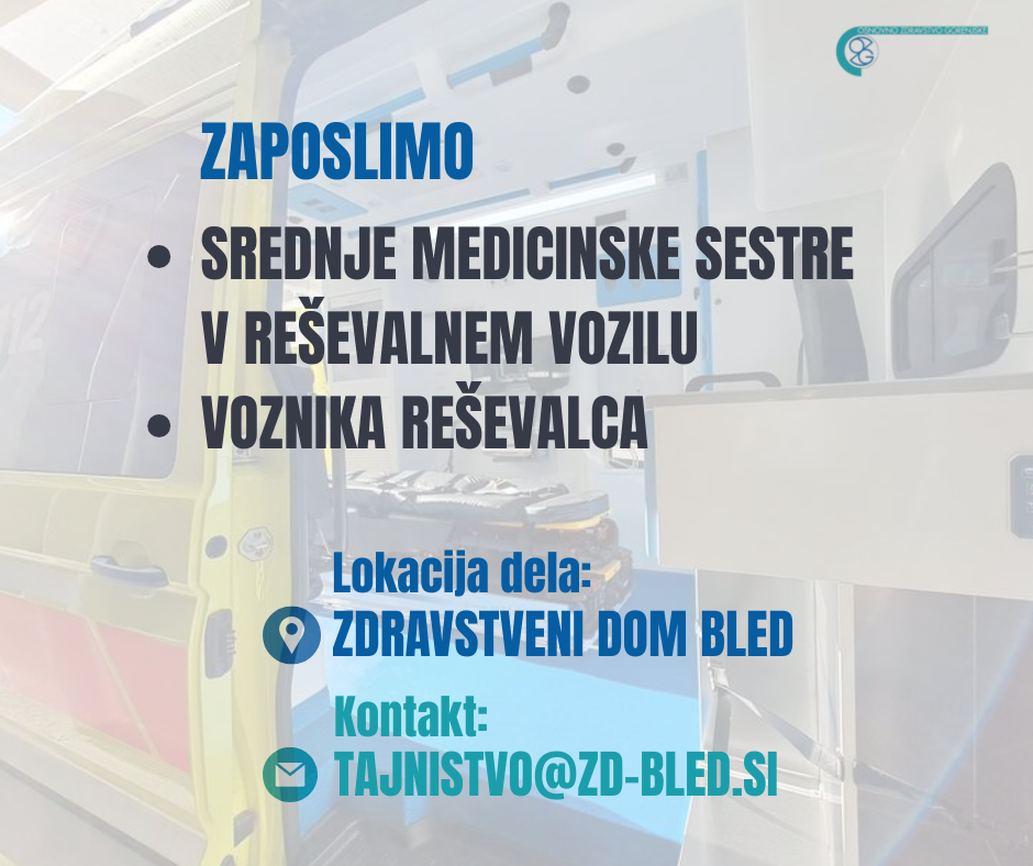 prosta delovna mesta v ZD Bled